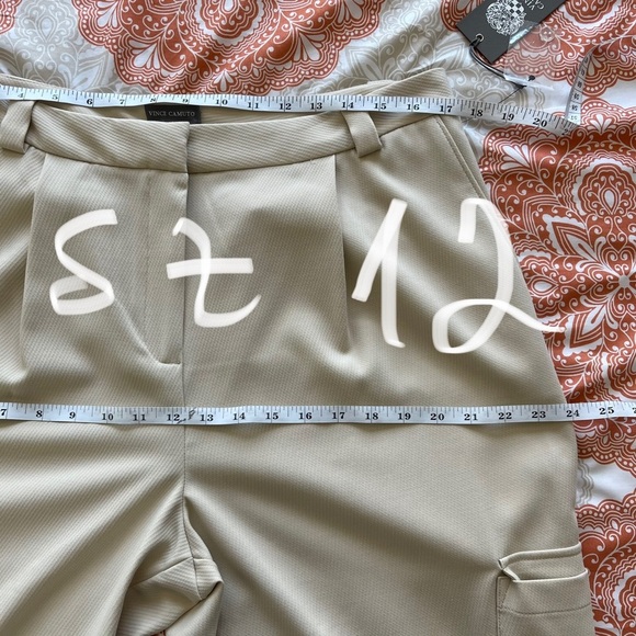 NWT Vince Camuto Cargo Detail Textured Twill Pants - Picture 14 of 16